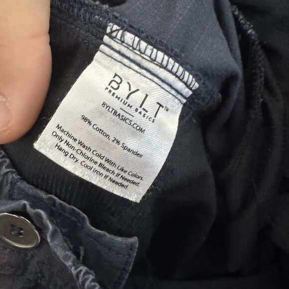 BYLT Weekender Pants Mens Small Blue Stretch Ripstop Drawstring Casual - Picture 8 of 8